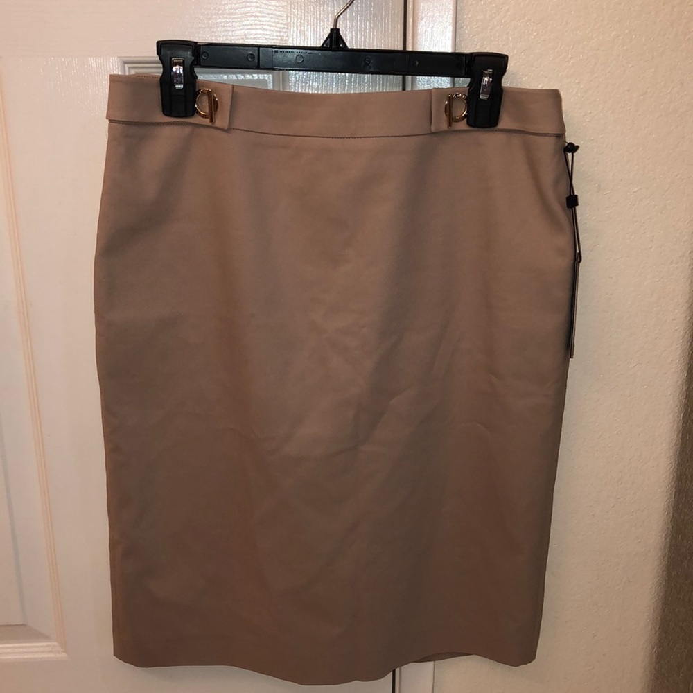 Tommy Hilfiger plain office skirt, color tan.